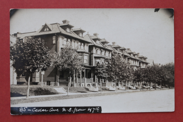 Postcard Photo PC maybe in New Yoirk 1909 85 Cedar Ave N E from 47th houses architecture USA US United States